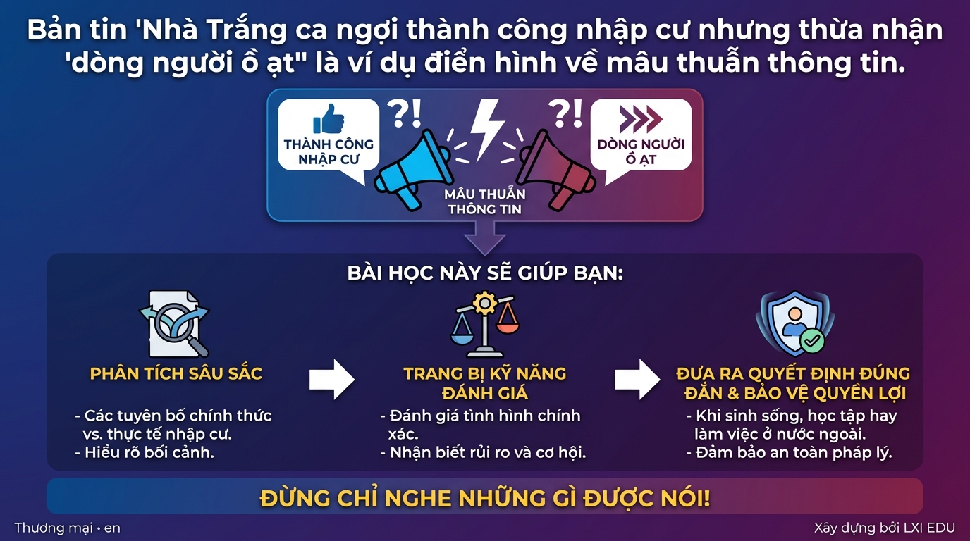 Bóc tách sự thật nhập cư: Khi lời lẽ 'hoa mỹ' che khuất thực tế và bài học cho người Việt!