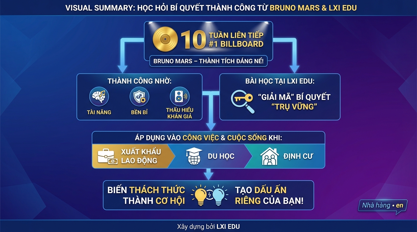 Trụ vững như Bruno Mars: Bí quyết thành công cho người Việt ở nước ngoài!